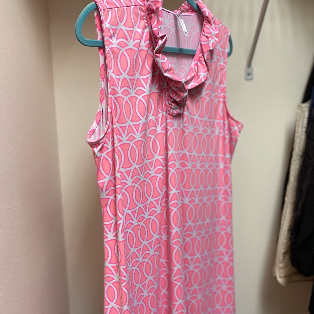 Lulu B Pink Geometric Sleeveless Top